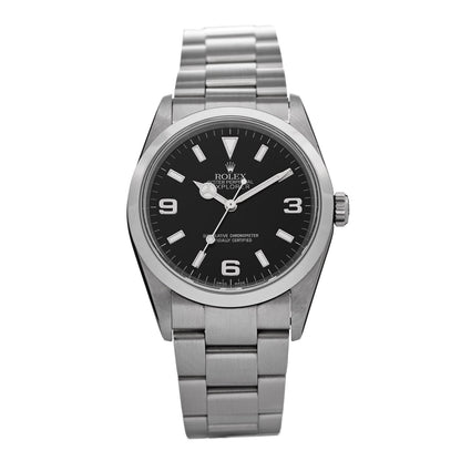 Rolex Stainless Steel 36mm Oyster Perpetual Explorer Watch Black 114270 1 of 5