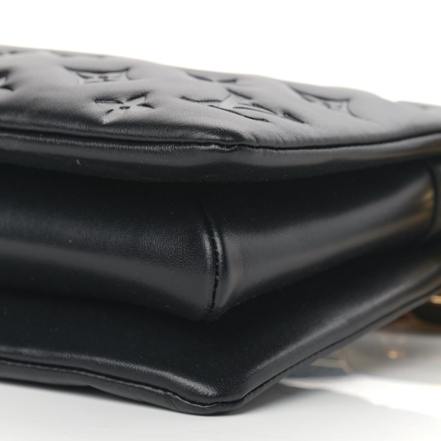 Lambskin Embossed Monogram Coussin BB Black