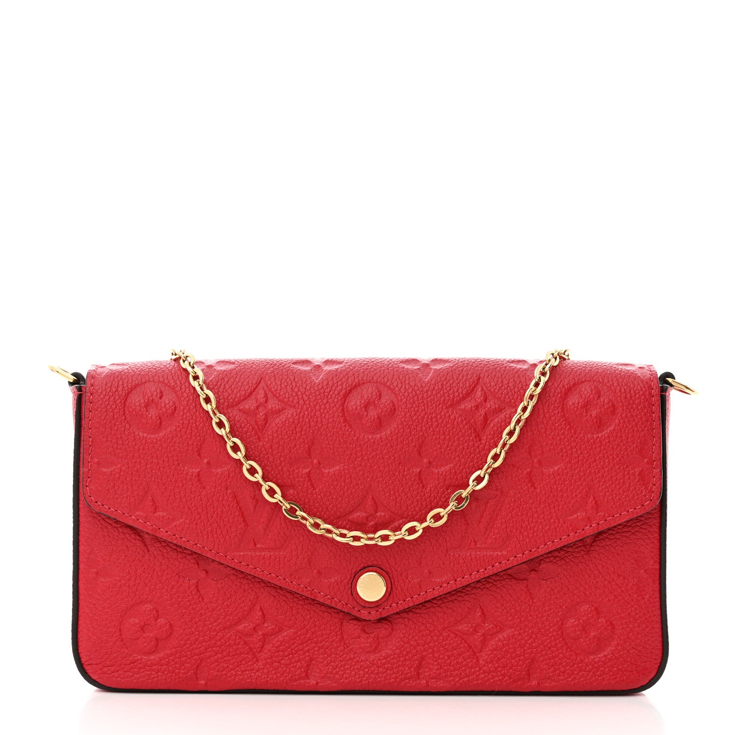 Louis Vuitton Empreinte Pochette Felicie Chain Wallet Scarlet 5 of 16