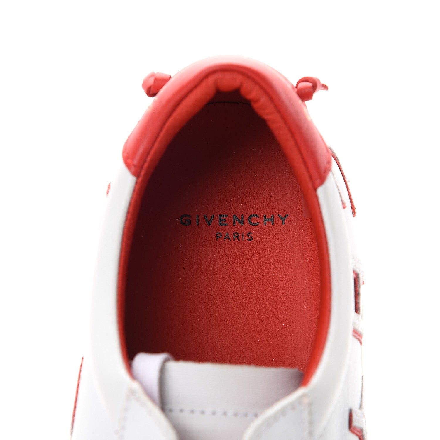 Givenchy Calfskin Reverse Logo Womens Urban Street Sneakers 35.5 White Red 8 of 11