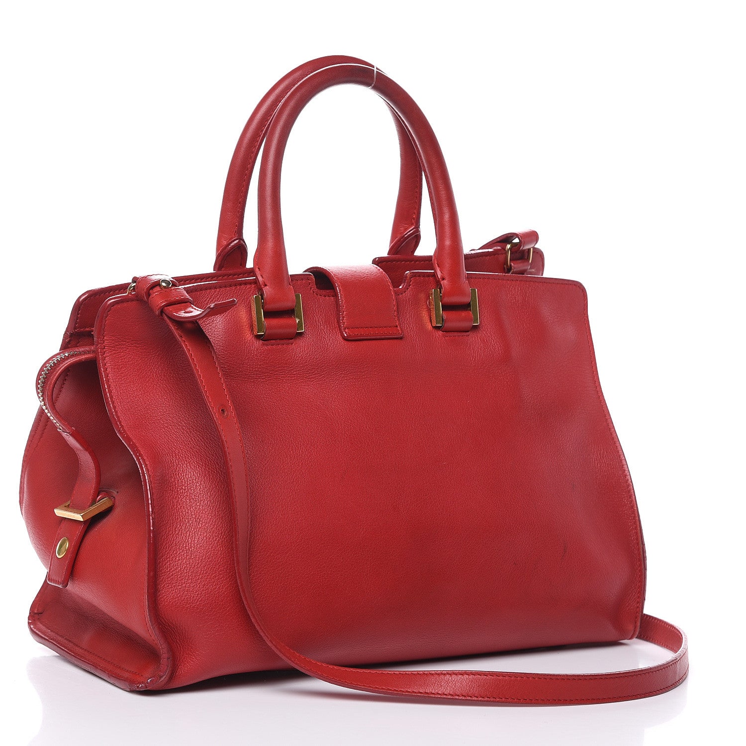 Saint Laurent Calfskin Small Classic Y Cabas Rouge Orient 3 of 21