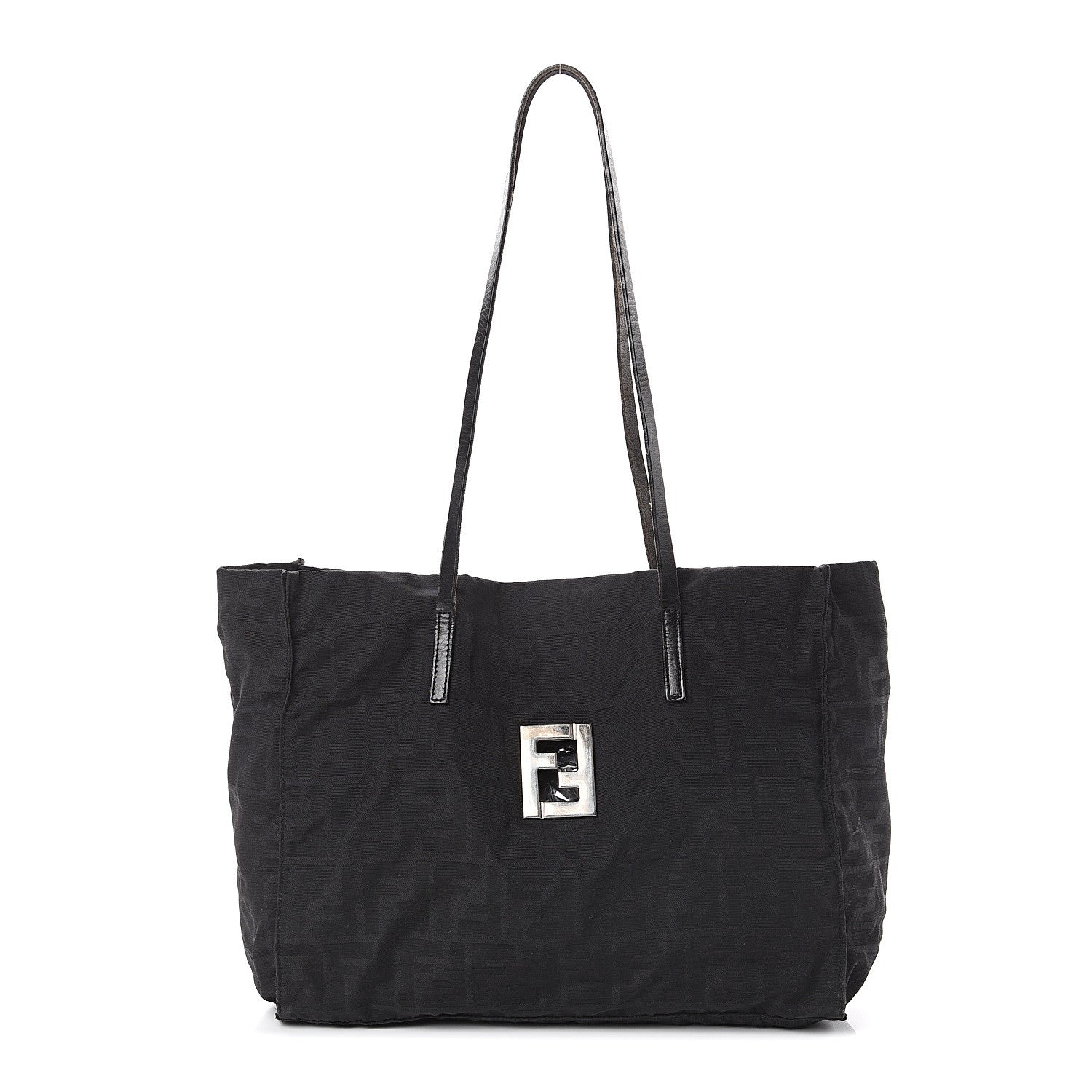Fendi Canvas FF Tote Black 1 of 8