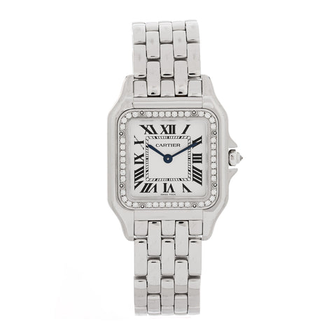 18K White Gold Diamond 27mm Panthere Quartz Watch