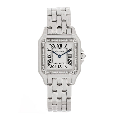 Cartier 18K White Gold Diamond 27mm Panthere Quartz Watch 1 of 5