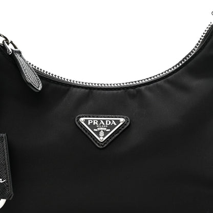 Prada Tessuto Nylon Saffiano Mini Re-Edition 2005 Bag Black 9 of 11
