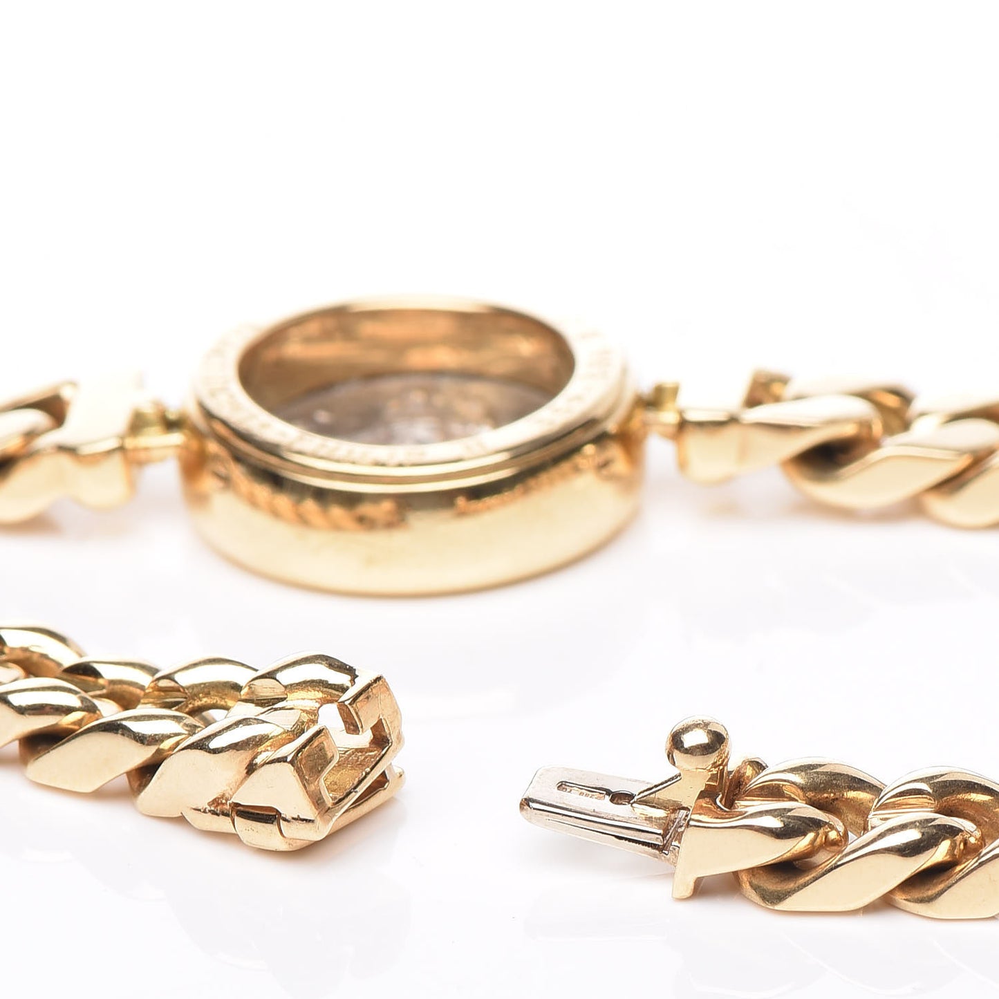 18K Yellow Gold Silver 20mm Monete Ancient Coin Bracelet