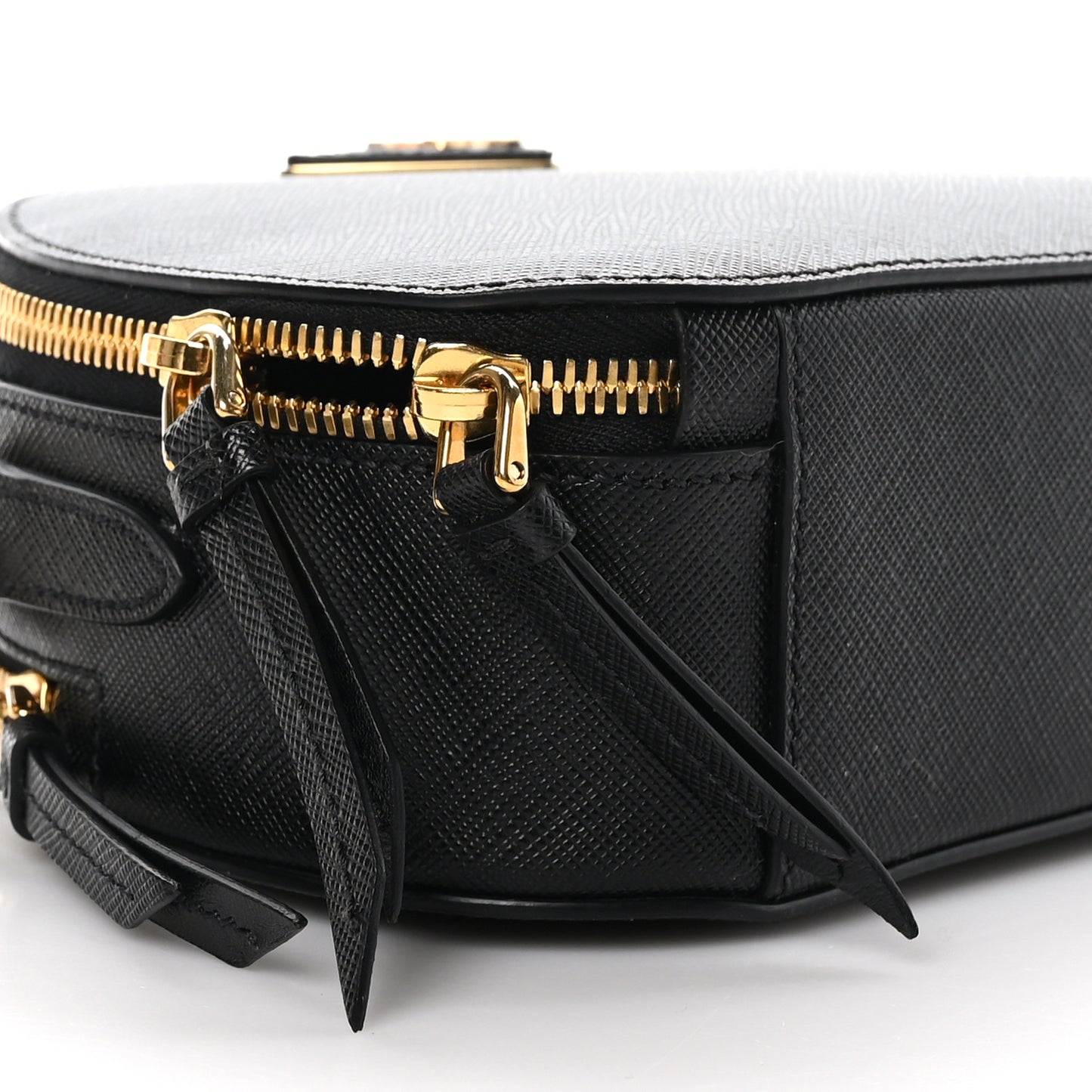 Saffiano Lux Odette Crossbody Black