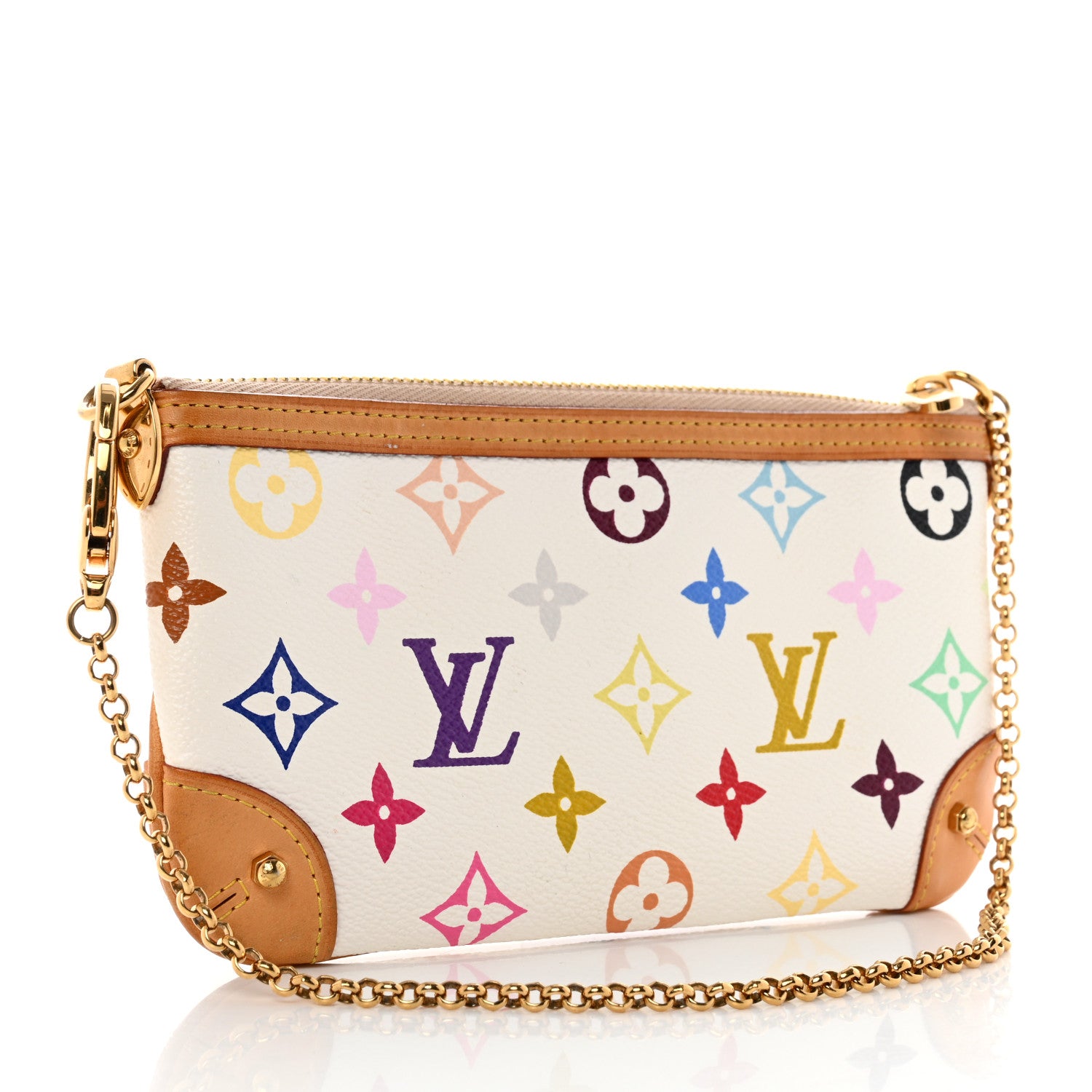 Louis Vuitton Monogram Multicolor Pochette Milla MM White 3 of 10