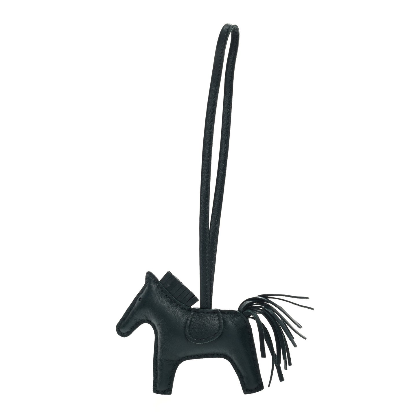 Milo Lambskin Grigri Rodeo Horse Bag Charm PM Vert Cypress
