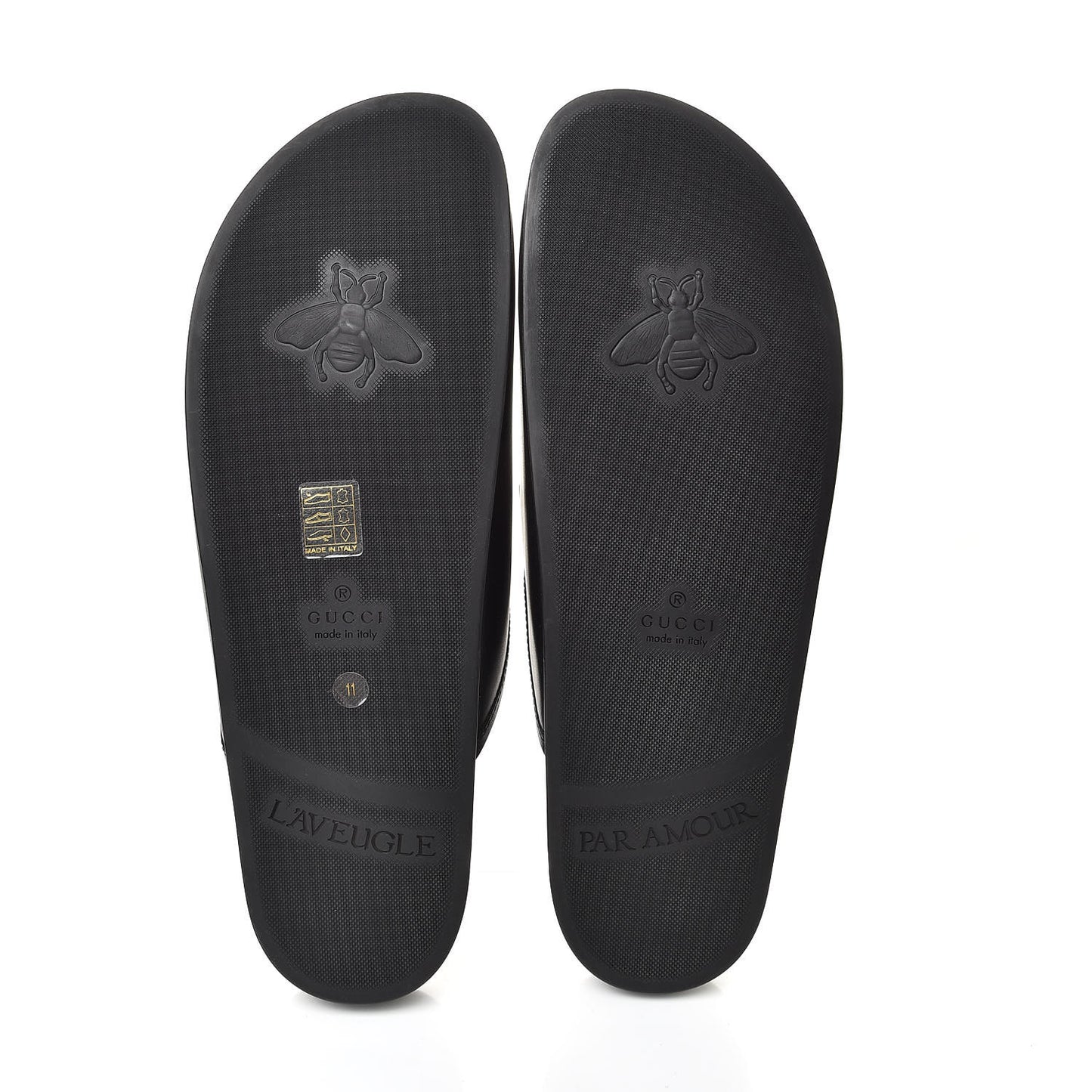 Calfskin Mens Horsebit River Slippers 11 Black