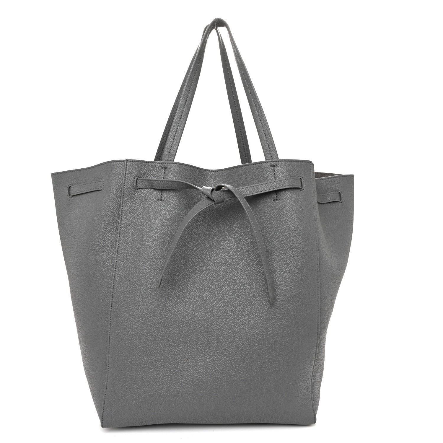 Celine Soft Grained Calfskin Small Belt Cabas Phantom Medium Grey 1 of 11