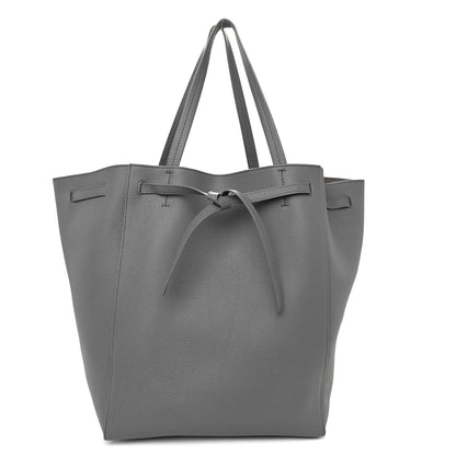 Celine Soft Grained Calfskin Small Belt Cabas Phantom Medium Grey 1 of 11