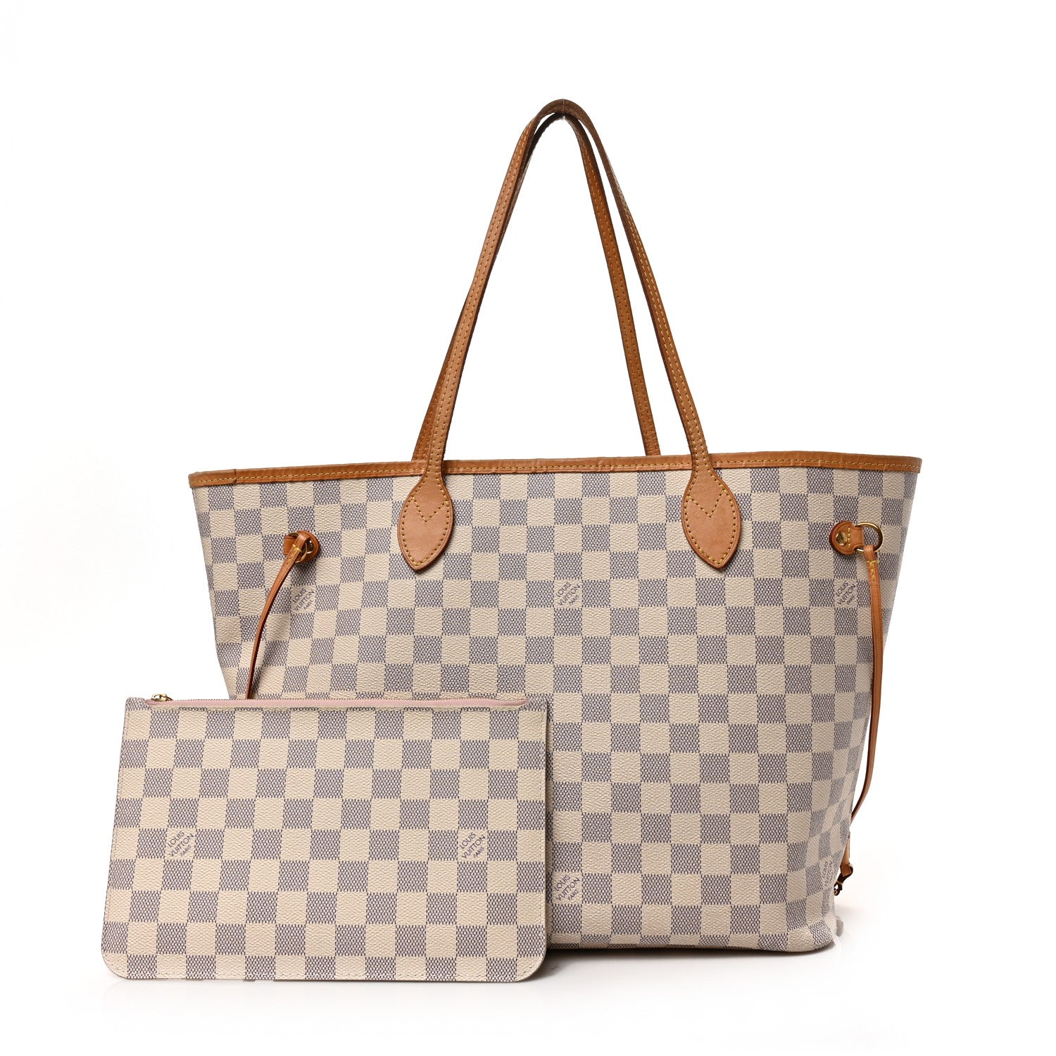 Louis Vuitton Damier Azur Neo Neverfull MM Rose Ballerine 1 of 8