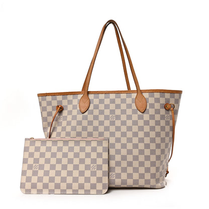 Louis Vuitton Damier Azur Neo Neverfull MM Rose Ballerine 1 of 8
