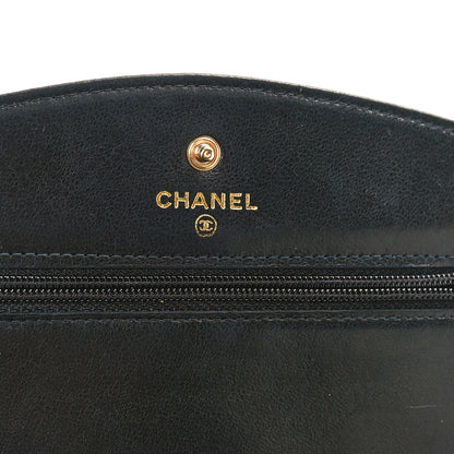 Chanel Caviar Timeless CC Wallet on Chain WOC Black 6 of 12