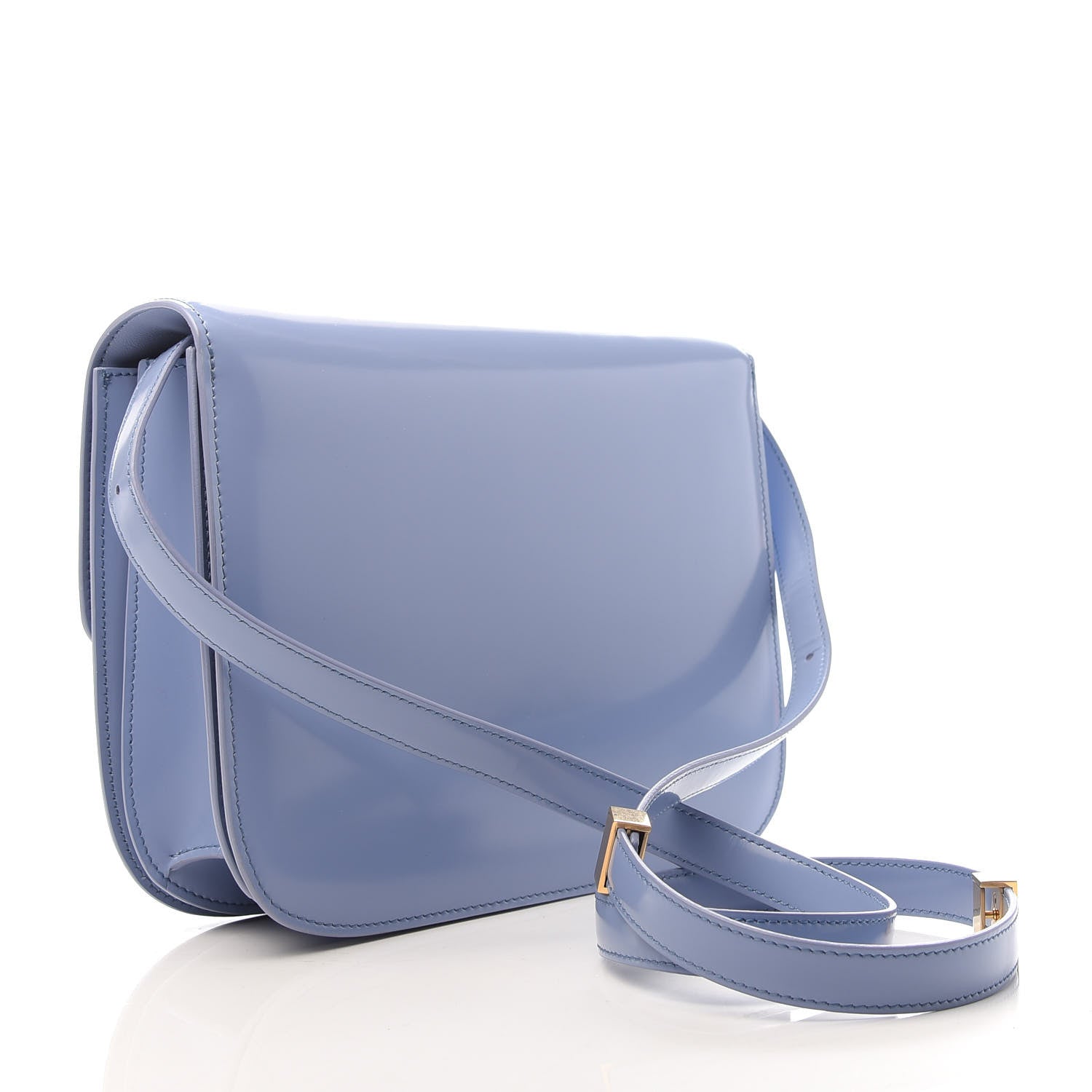 Celine Spazzolato Calfskin Medium Classic Box Flap Bag Porcelain 3 of 9