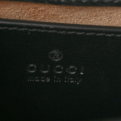 Gucci Glazed Textured Calfskin Mini Horsebit 1955 Top Handle Flap Bag Black 6 of 11