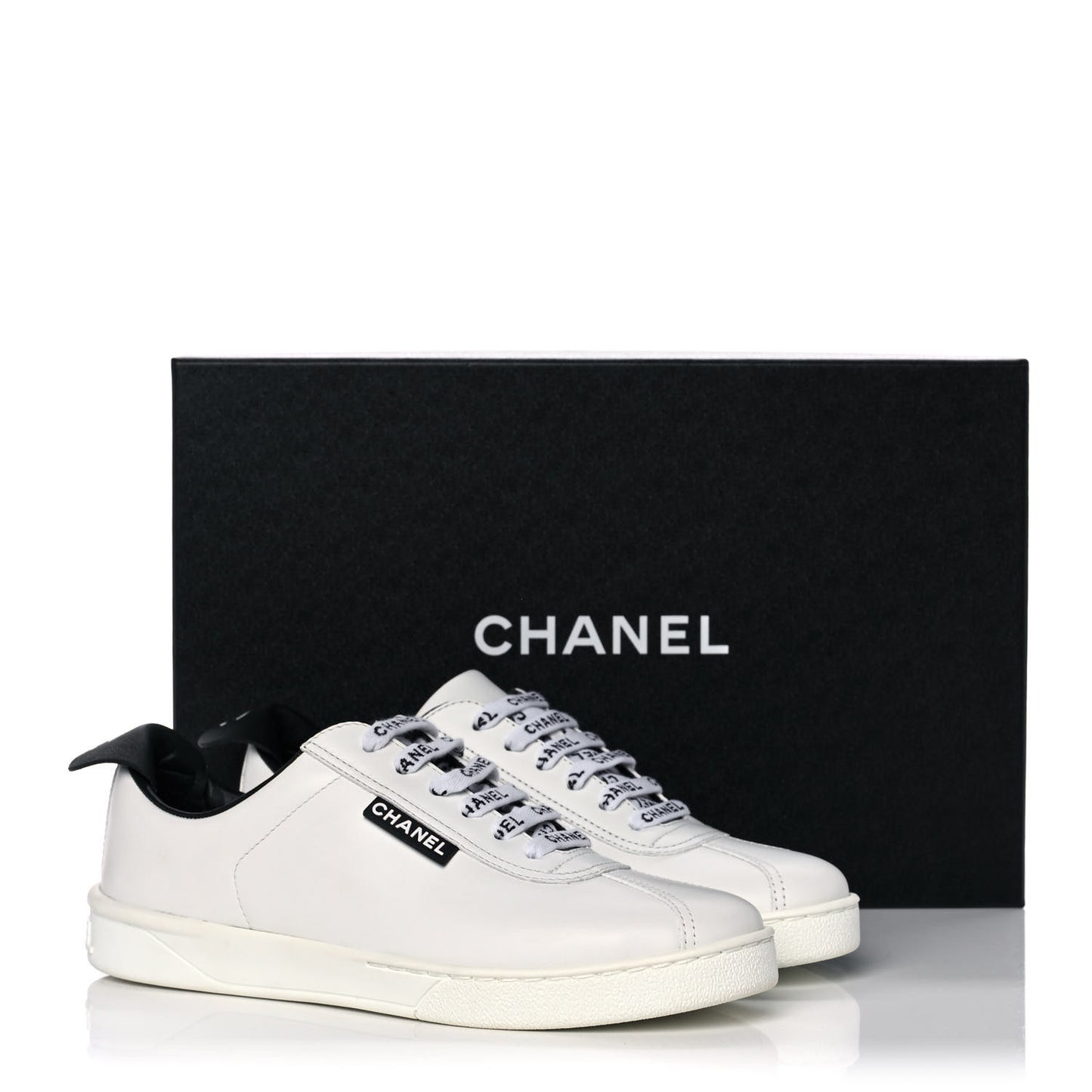 Calfskin CC Sneakers 35.5 White
