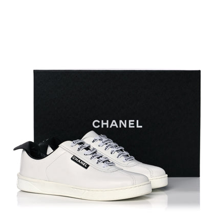 Chanel Calfskin CC Sneakers 35.5 White 11 of 11