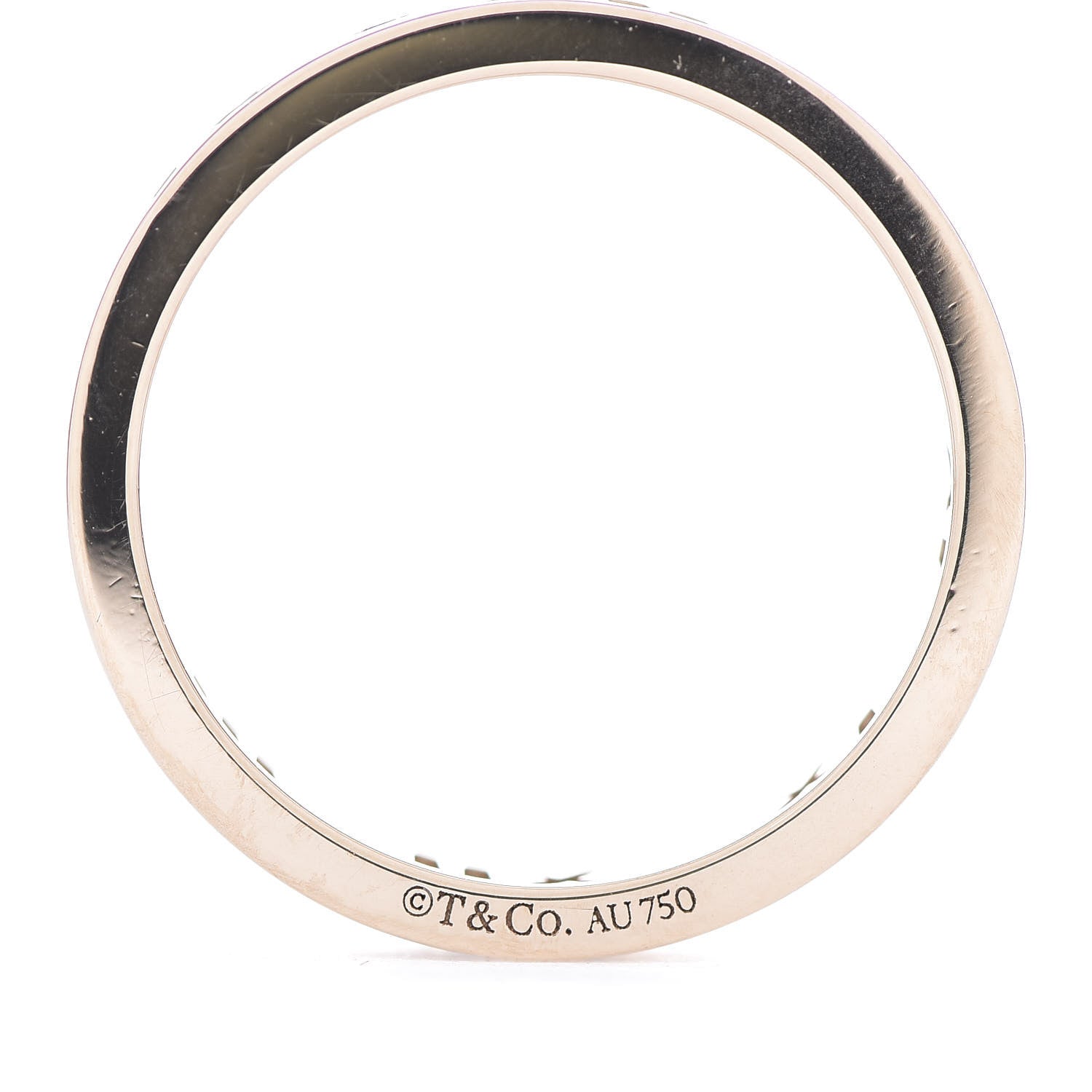 Tiffany 18K Rose Gold Diamond Atlas Pierced Ring 47 4.25 4 of 4