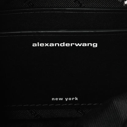 Alexander Wang Mesh Crystal Rhinestone Mini Heiress Pouch Black Silver 6 of 9