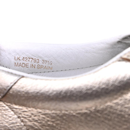 Saint Laurent Metallic Calfskin Court Sneakers 37.5 Pale Gold 8 of 16