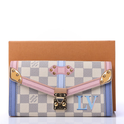 Louis Vuitton Damier Azur Summer Trunks Sarah Wallet NM 10 of 10
