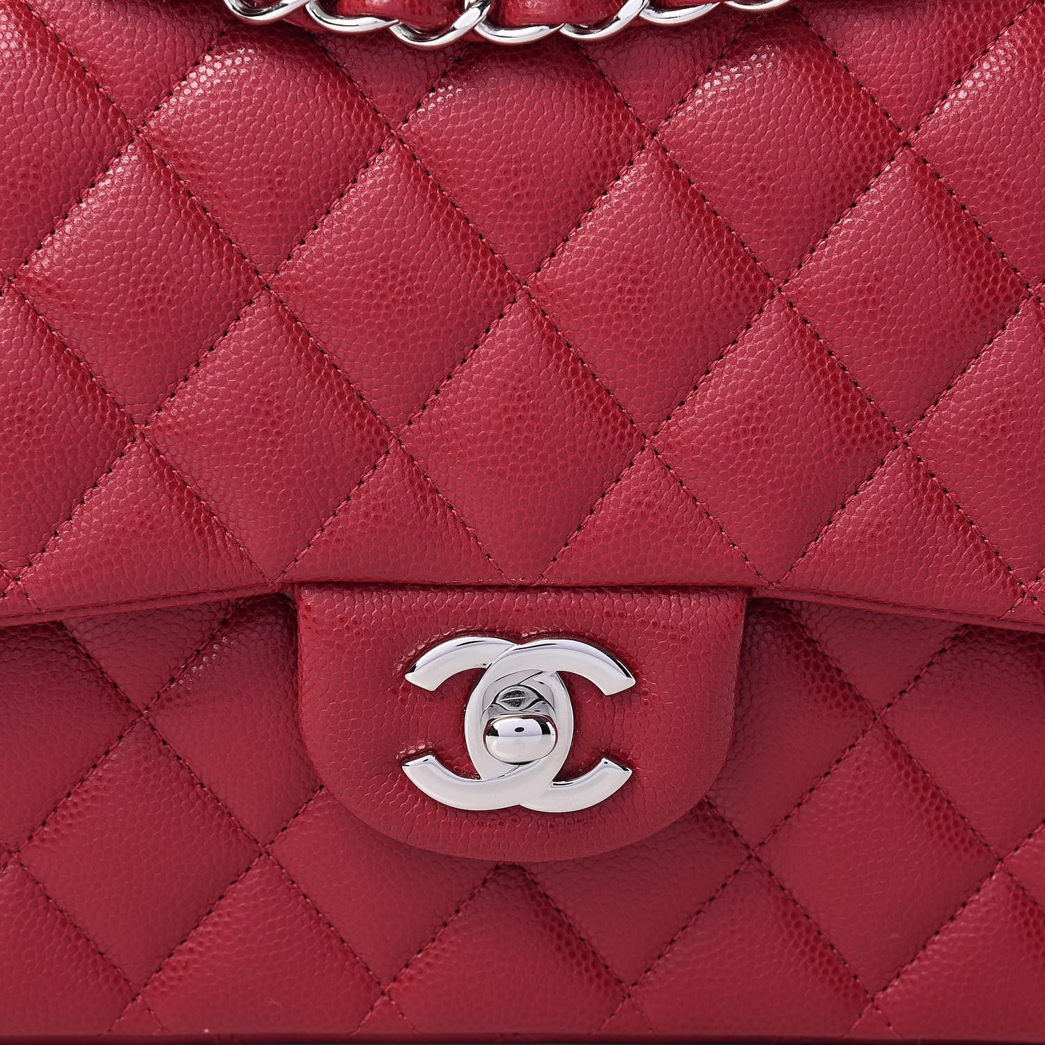 Chanel Caviar Quilted Medium Double Flap Pink 9 of 11