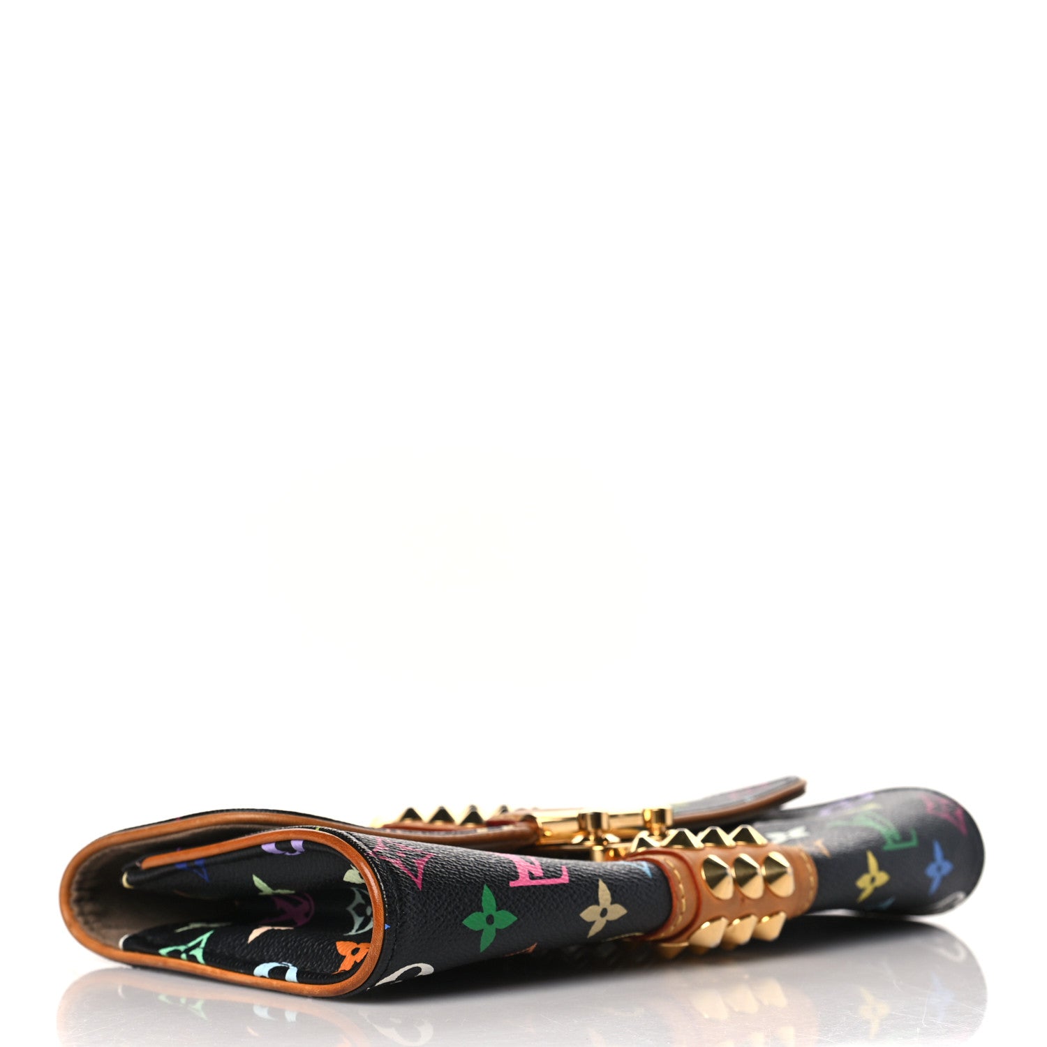 Louis Vuitton Monogram Multicolor Courtney Clutch Black 5 of 10