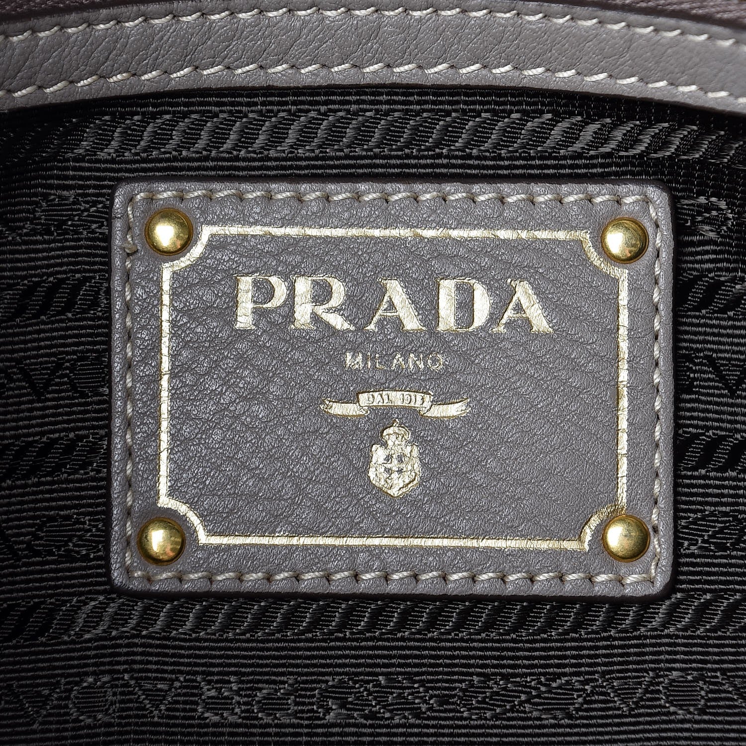 Prada Vitello Daino Shopping Satchel Argilla 7 of 9