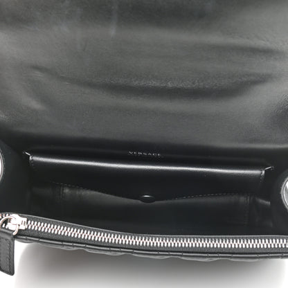 Versace Nappa Quilted Virtus Top Handle Shoulder Bag Black 5 of 11