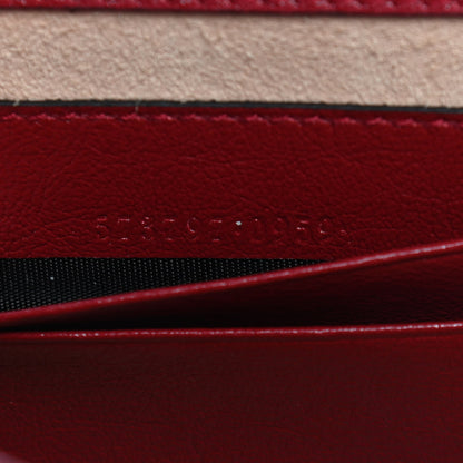 Gucci Textured Calfskin Web Mini Rajah Slim Flap Shoulder Bag Romantic Cherry 7 of 9