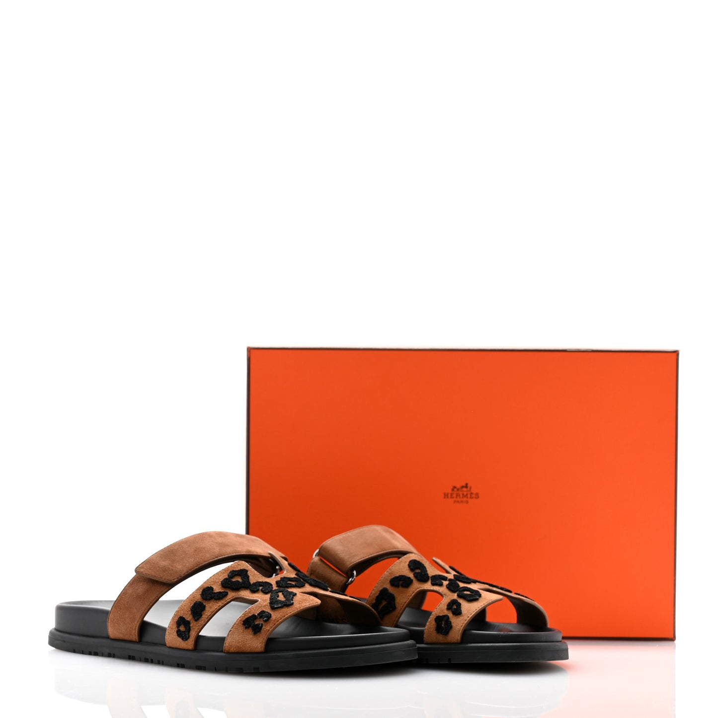 Suede Goatskin Womens Chypre Sandals 41 Brun Fume Black