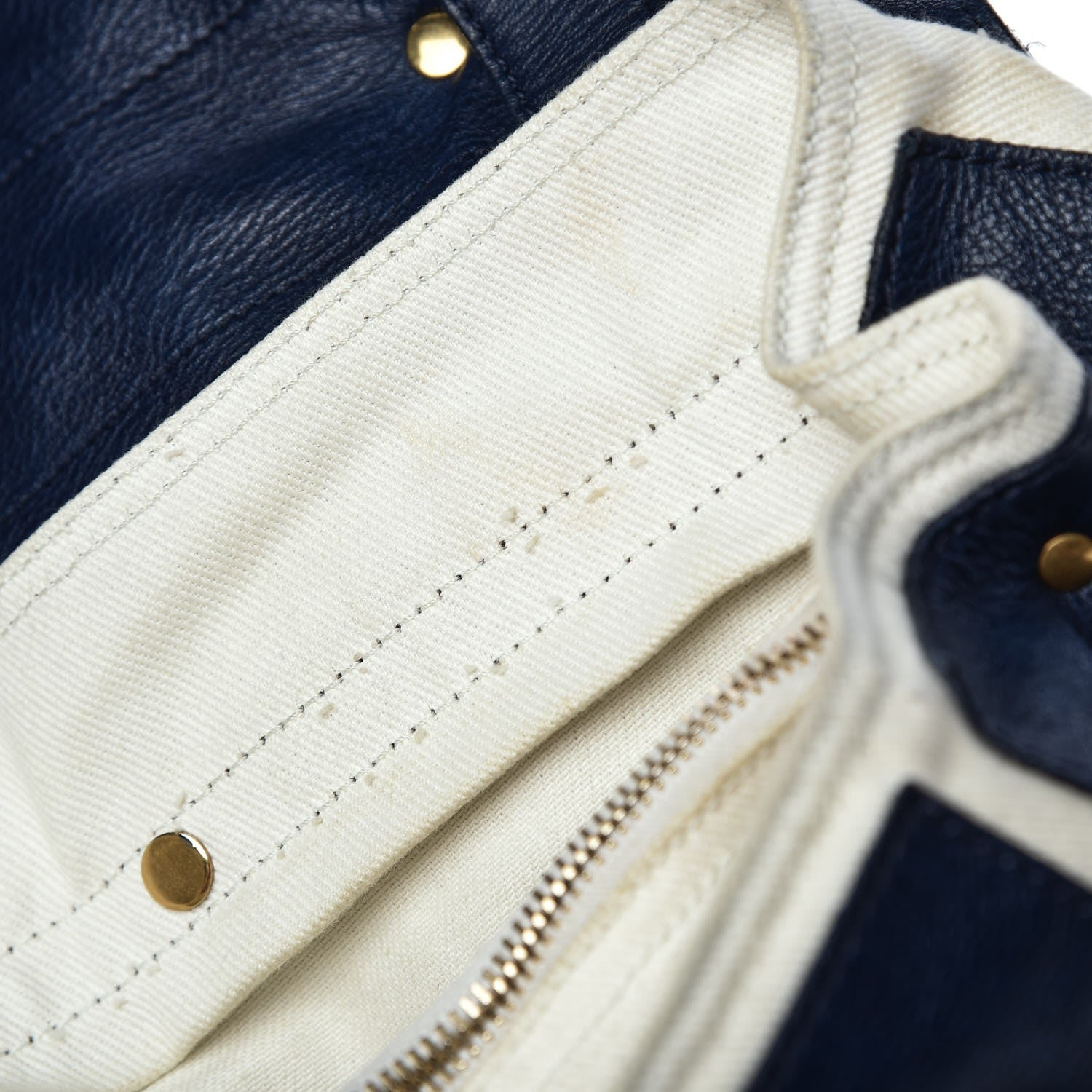 Saint Laurent Calfskin Canvas Medium Muse Two Blue 11 of 16