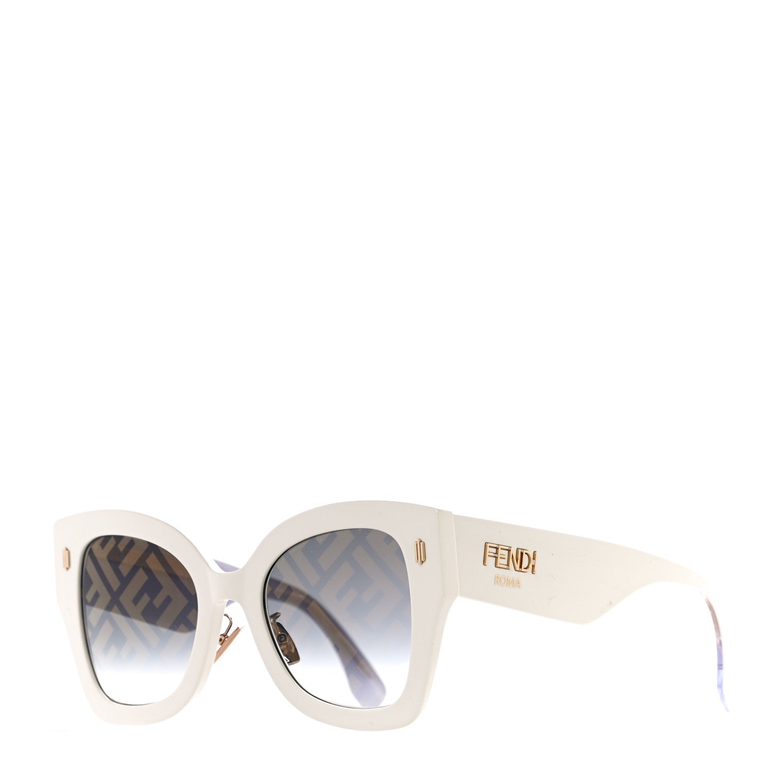 Fendi Acetate FF Sunglasses FF 0434/G/S White Gold 1 of 8