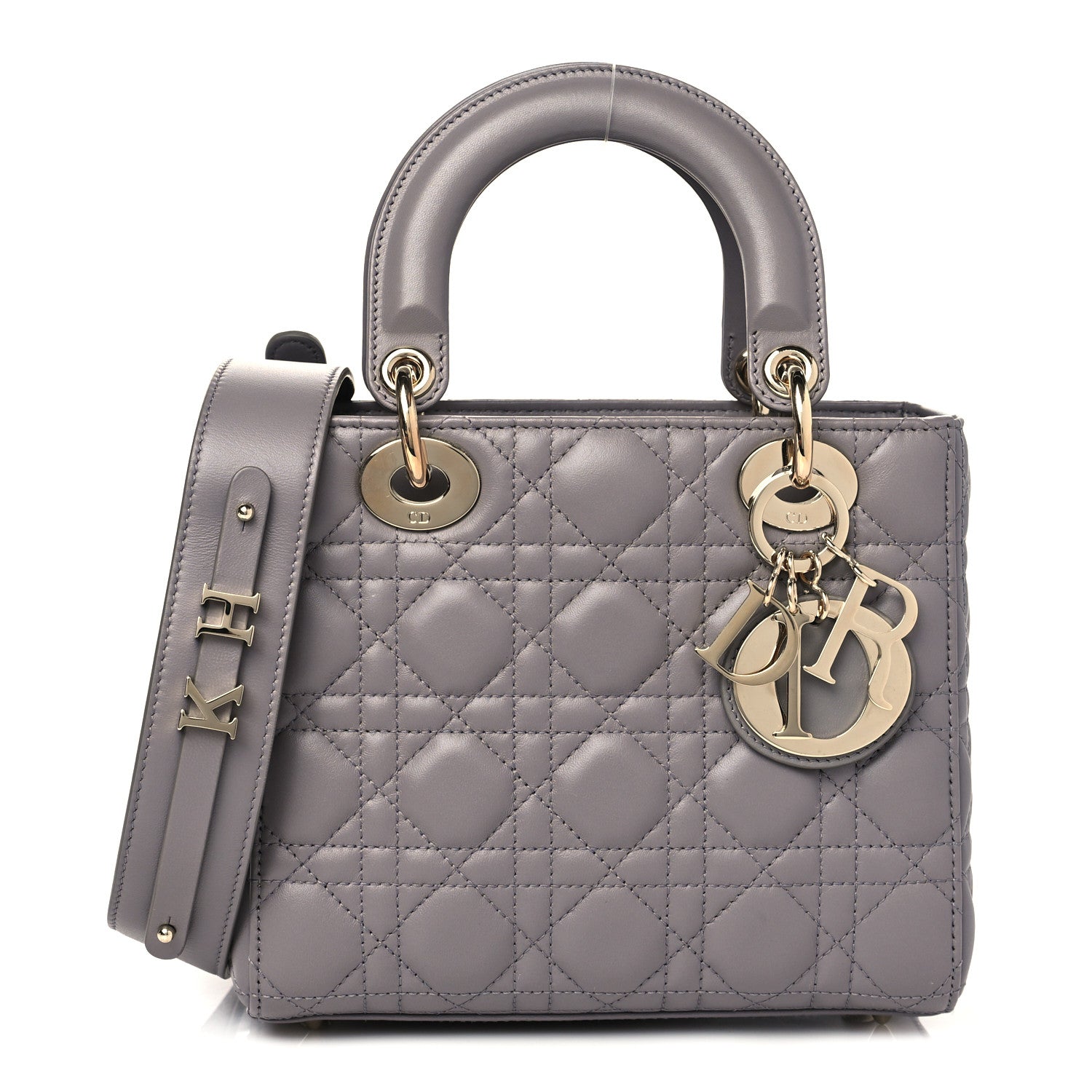 Christian Dior Lambskin Cannage Small My ABCDior Lady Dior Grey 1 of 9