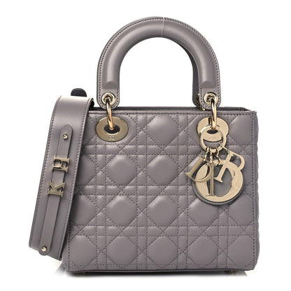 Christian Dior Lambskin Cannage Small My ABCDior Lady Dior Grey 1 of 9