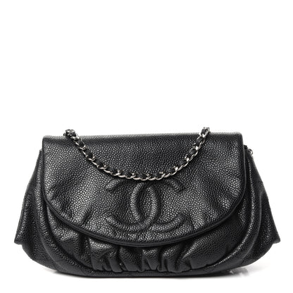 Chanel Caviar Half Moon Wallet On Chain WOC Black 1 of 11