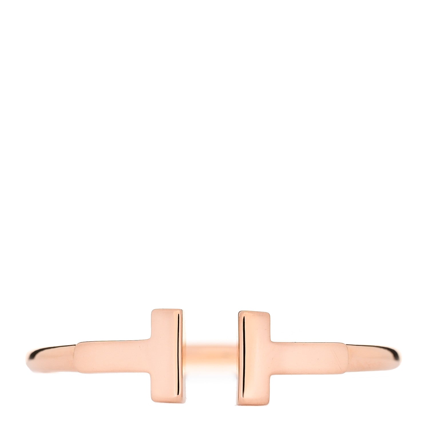 Tiffany 18K Rose Gold T Wire Ring 64 10.75 1 of 4