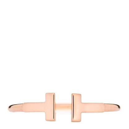 Tiffany 18K Rose Gold T Wire Ring 64 10.75 1 of 4