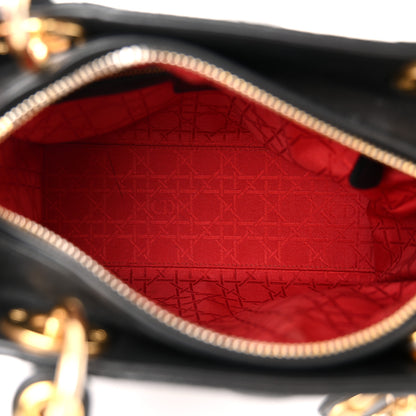 Christian Dior Lambskin Cannage Medium Lady Dior Black 5 of 12