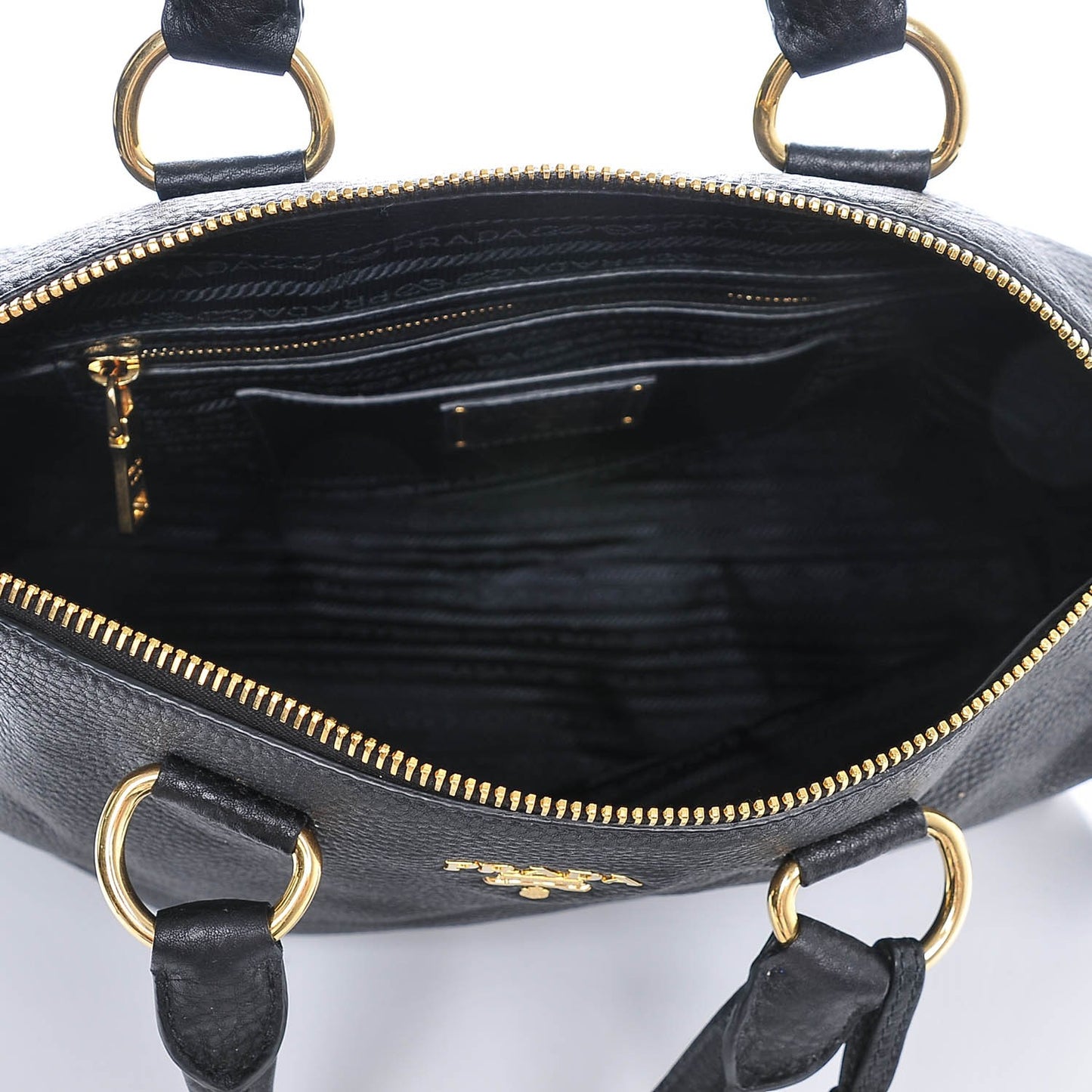 Vitello Daino Boston Bag Nero Black