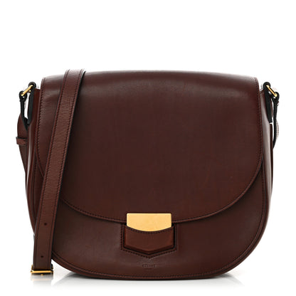 Celine Natural Calfskin Medium Trotteur Burgundy 1 of 14
