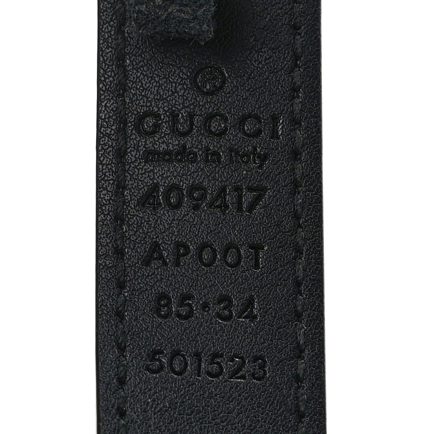 Calfskin Double G 20mm Belt 85 34 Black