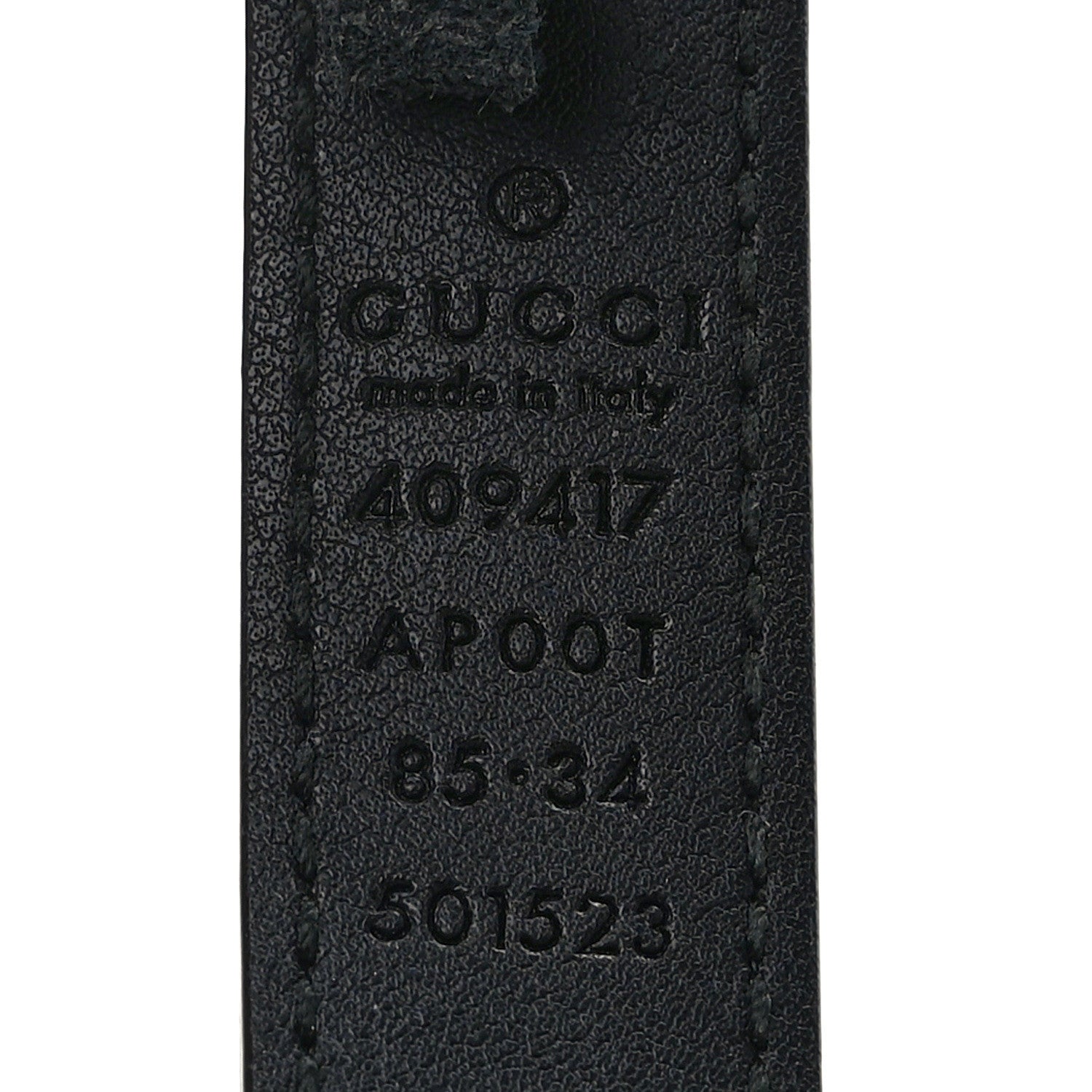 Gucci Calfskin Double G 20mm Belt 85 34 Black 3 of 4