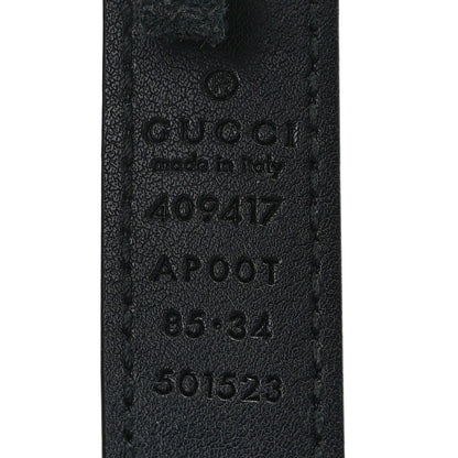 Gucci Calfskin Double G 20mm Belt 85 34 Black 3 of 4