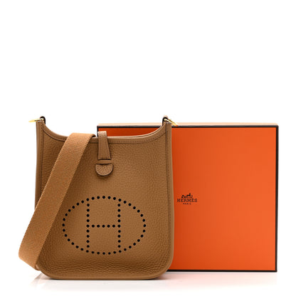 Hermes Taurillon Clemence Amazone Evelyne TPM Chai 11 of 11
