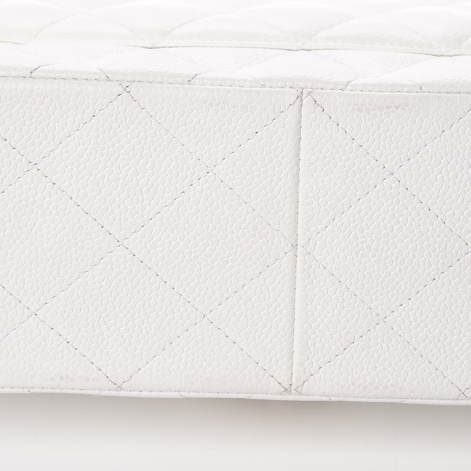 Chanel Caviar Quilted Jumbo Double Flap White 16 of 16