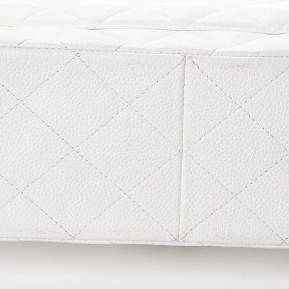 Chanel Caviar Quilted Jumbo Double Flap White 16 of 16