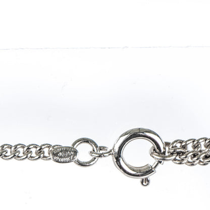 Chanel Baguette Crystal Pearl CC Bow Necklace Silver Black 3 of 3